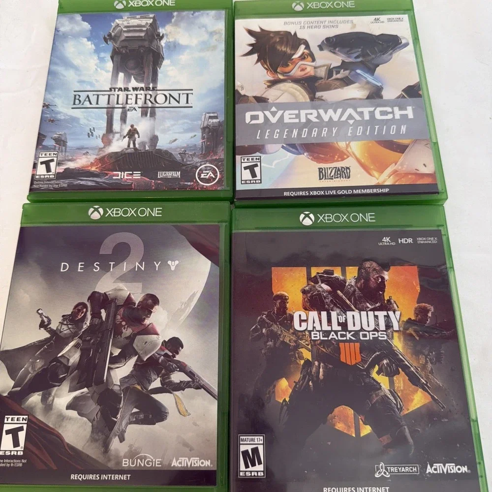 Lot Of 4 Xbox One Games. Call Of Duty Destiny Overwatch Star Wars Battlefront